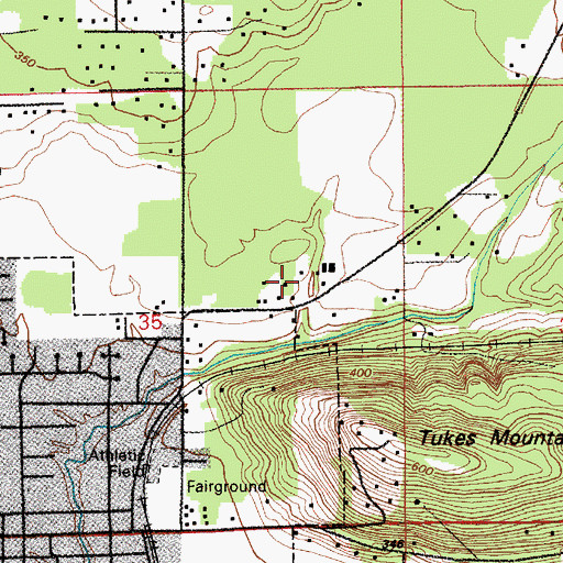 Topographic Map of Kumtux, WA