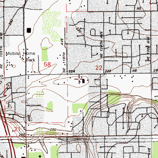 Topographic Map of Burton, WA