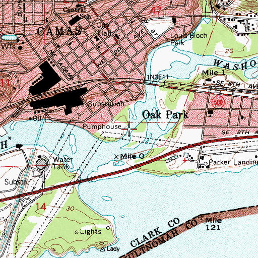 Topographic Map of Bead Island, WA