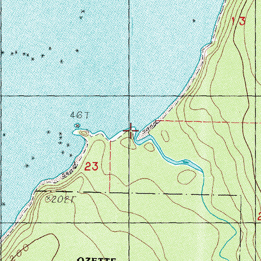 Topographic Map of Boca De Alava, WA