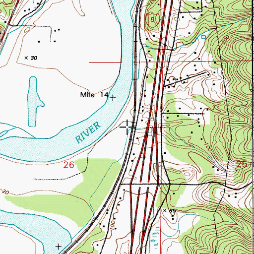 Topographic Map of Tucker, WA