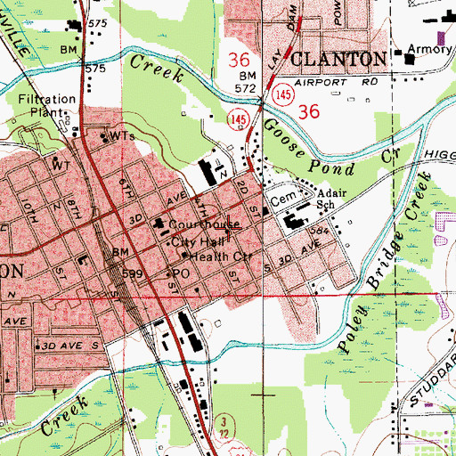 Topographic Map of Resurrection Catholic Church, AL