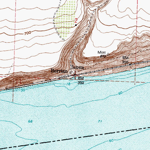 Topographic Map of Mottinger, WA