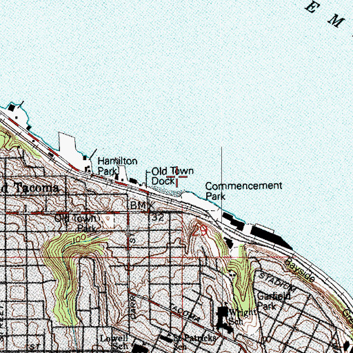 Topographic Map of Point Harmon (historical), WA
