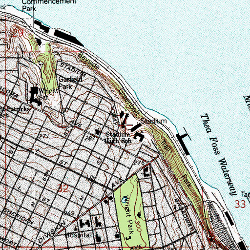 Topographic Map of Old Womens Gulch, WA