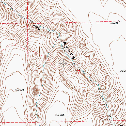 Topographic Map of Ayers Ridge, WA
