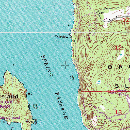 Topographic Map of Fritz Point, WA