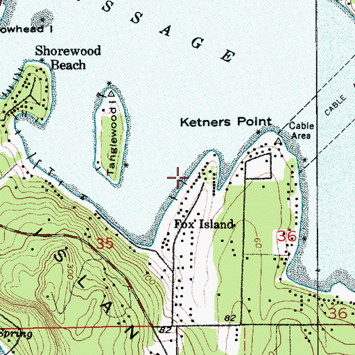 Topographic Map of Castlenook (historical), WA