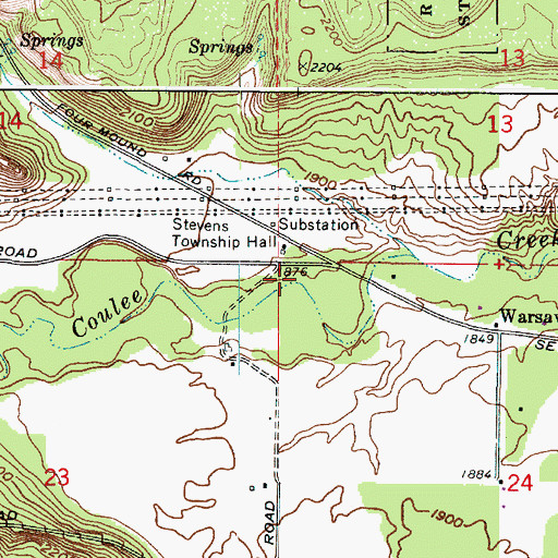 Topographic Map of Countryside Seventh-day Adventist Elementary School, WA