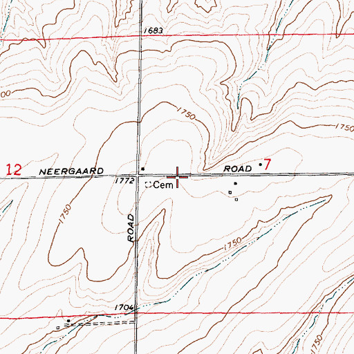 Topographic Map of Stahlville School, WA