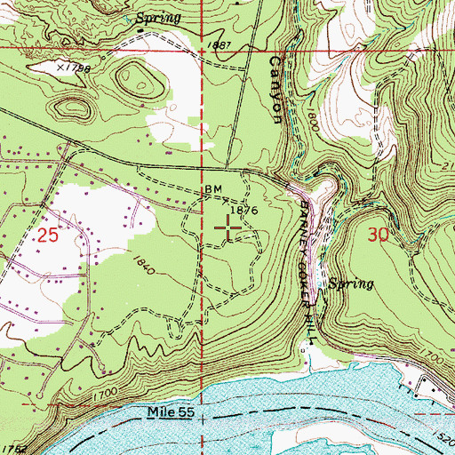 Topographic Map of Lakeside High School, WA