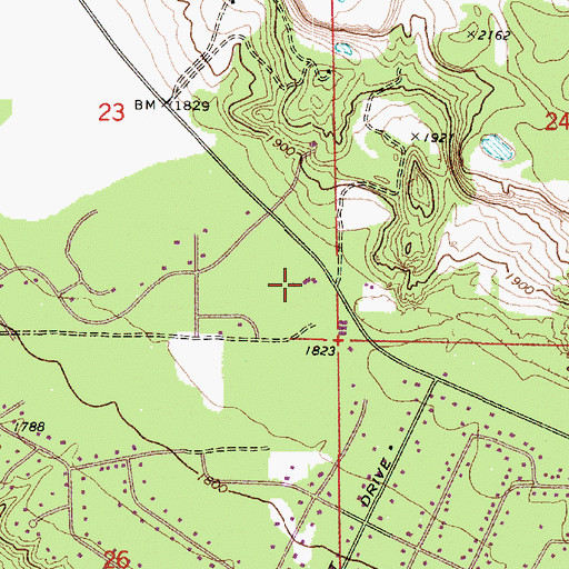 Topographic Map of Lake Spokane Elementary School, WA