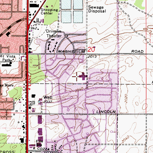 Topographic Map of Shiloh Hills Elementary School, WA