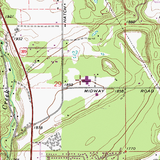 Topographic Map of Midway Elementary School, WA