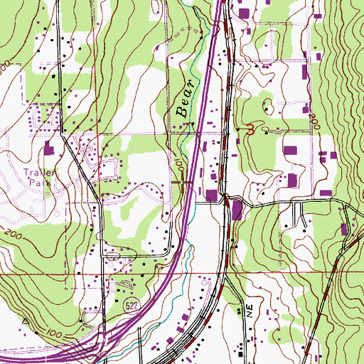 Topographic Map of Day City (historical), WA