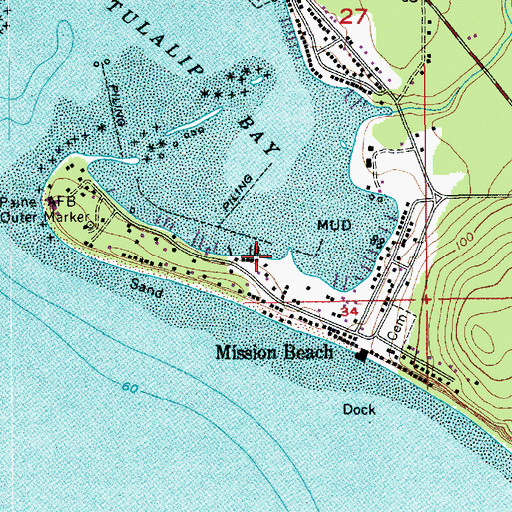 Topographic Map of Skiou Point, WA