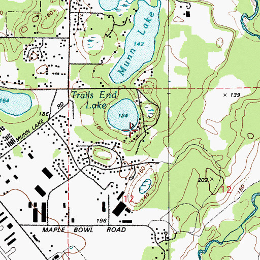 Topographic Map of Bush, WA