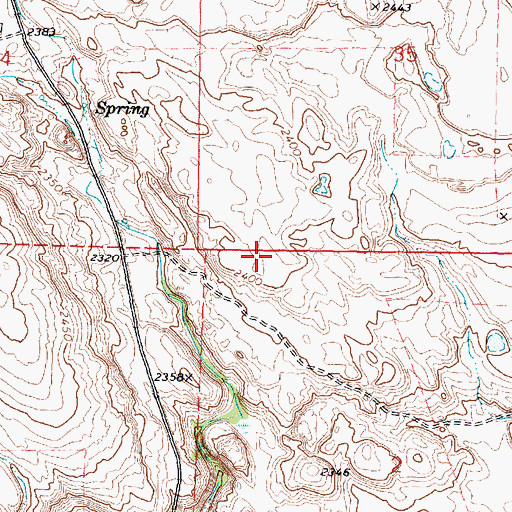 Topographic Map of Sanderson, WA