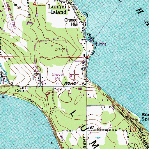 Topographic Map of Beach, WA