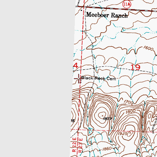 Topographic Map of Blackrock (historical), WA