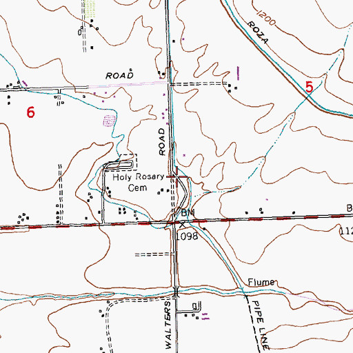 Topographic Map of Artesian, WA