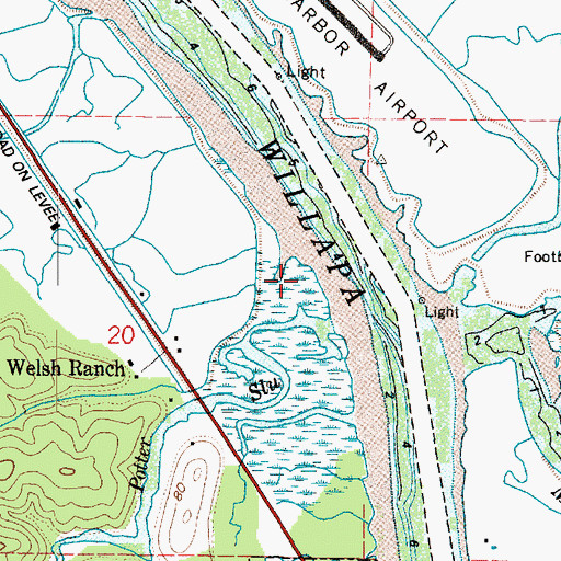 Topographic Map of Seahaven (historical), WA