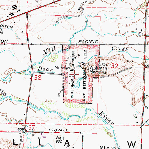 Topographic Map of Waiilatpo (historical), WA