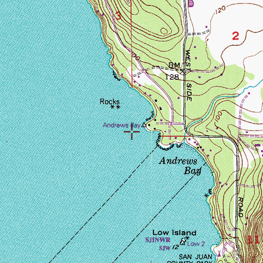 Topographic Map of Sunset Point, WA