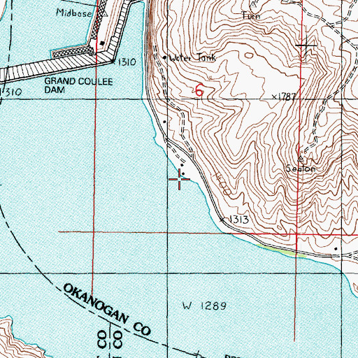 Topographic Map of Mason City (historical), WA