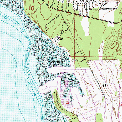Topographic Map of Races Cove, WA