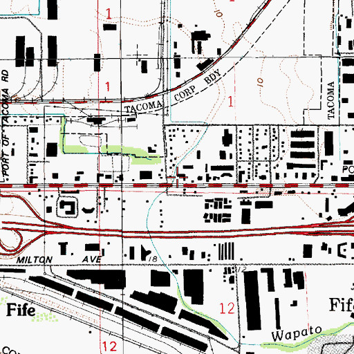 Topographic Map of Puyallup Reservation, WA