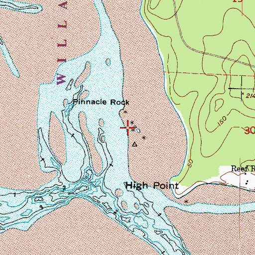 Topographic Map of Louse Rocks, WA