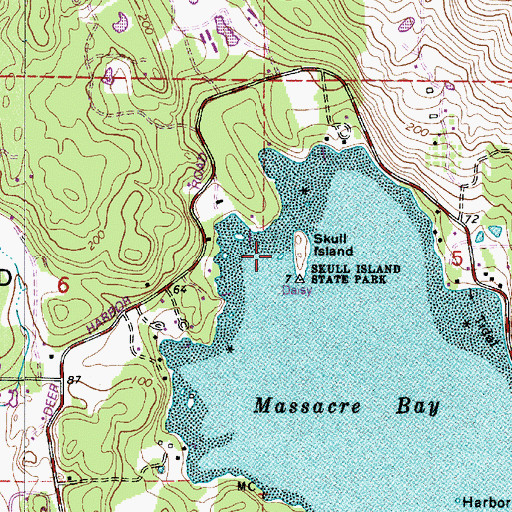 Topographic Map of Skull Rock, WA