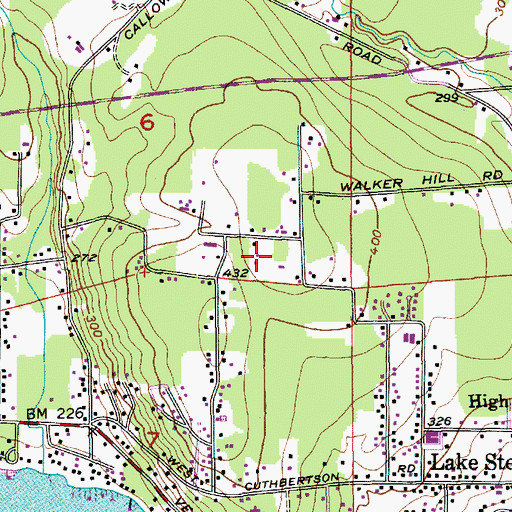 Topographic Map of Lake Stevens High School, WA