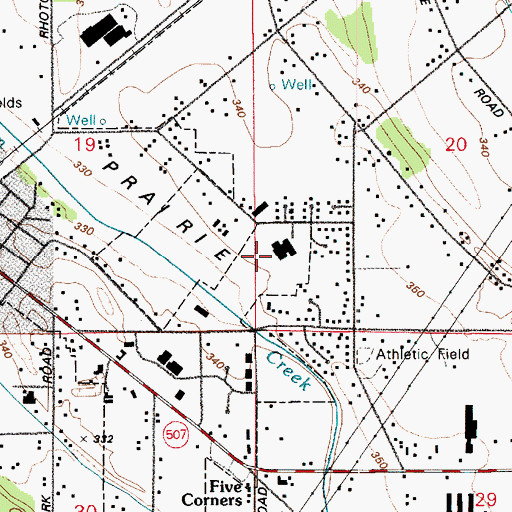 Topographic Map of Fort Stevens Elementary School, WA