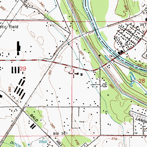 Topographic Map of Yelm Seventh Day Adventist School, WA