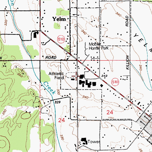 Topographic Map of Yelm High School 12, WA