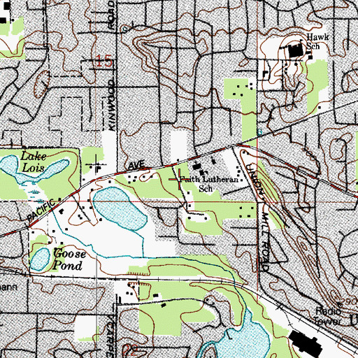 Topographic Map of Faith Lutheran School, WA