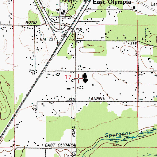 Topographic Map of East Olympia Elementary School, WA