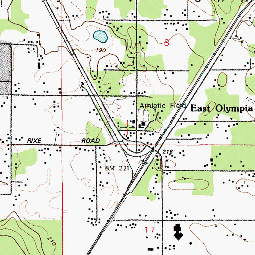 Topographic Map of Olympia Waldorf School, WA