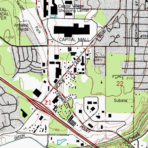 Topographic Map of Evergreen Christian School, WA