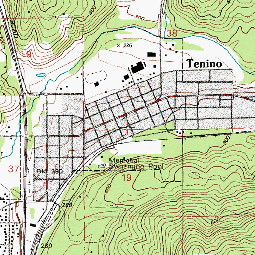 Topographic Map of Parkside Elementary School, WA