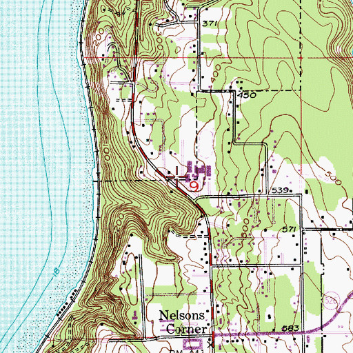 Topographic Map of Olympic View Middle School, WA