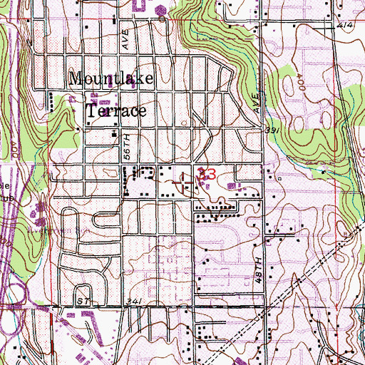 Topographic Map of Cornerstone Christian School, WA