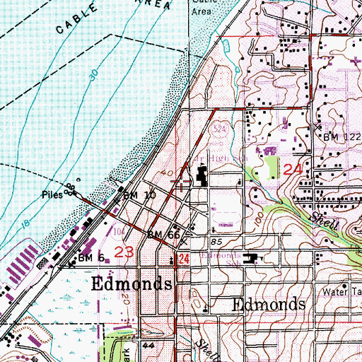 Topographic Map of Sno-King Lutheran School, WA