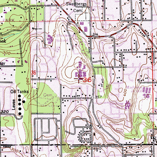 Topographic Map of Scriber Lake High School, WA