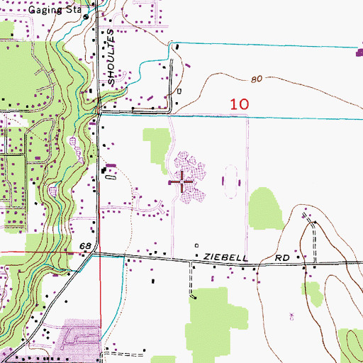 Topographic Map of Marysville Pilchuck High School, WA