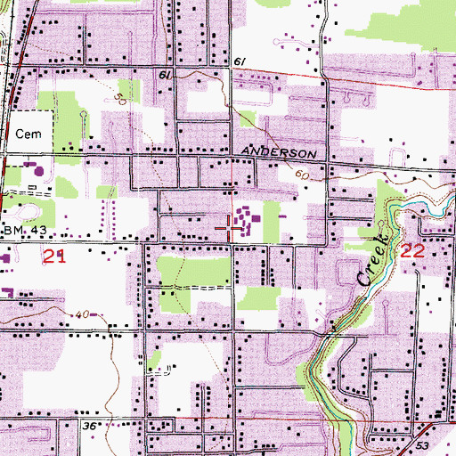 Topographic Map of Pinewood Elementary School, WA