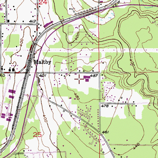 Topographic Map of Maltby Elementary School, WA