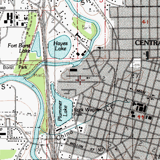 Topographic Map of Centralia Christian School, WA
